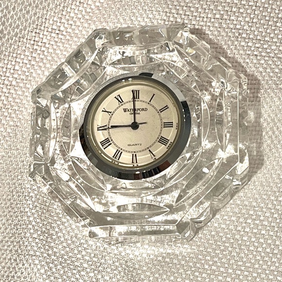 Waterford Crystal Silver Accent Clock - Picture 3 of 4
